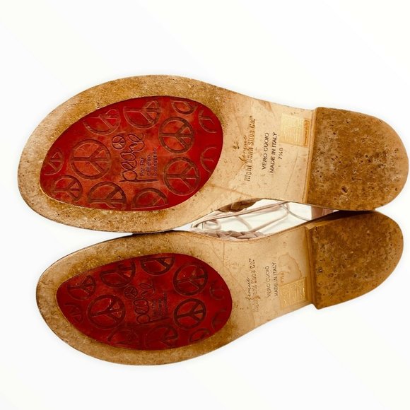 Right Bank Shoe Babe Sandals Pink Size 7.5 Women Suede Gladiator Flats Open Toe - Picture 3 of 6